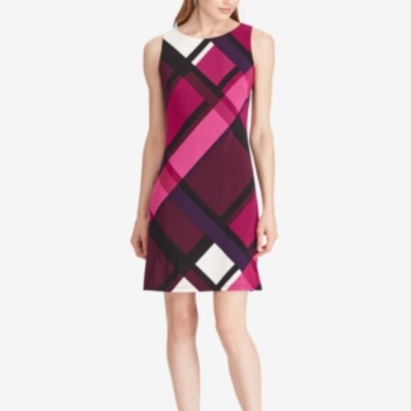 AMERICAN LIVING Geometric Print Sleeveless Shift Dress - Picture 1 of 1